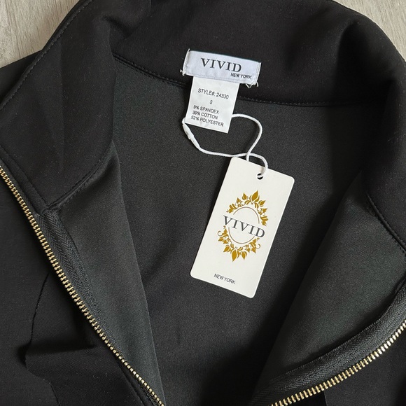 Black Ruffled Zip-Up Jacket - Picture 5 of 5